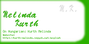 melinda kurth business card